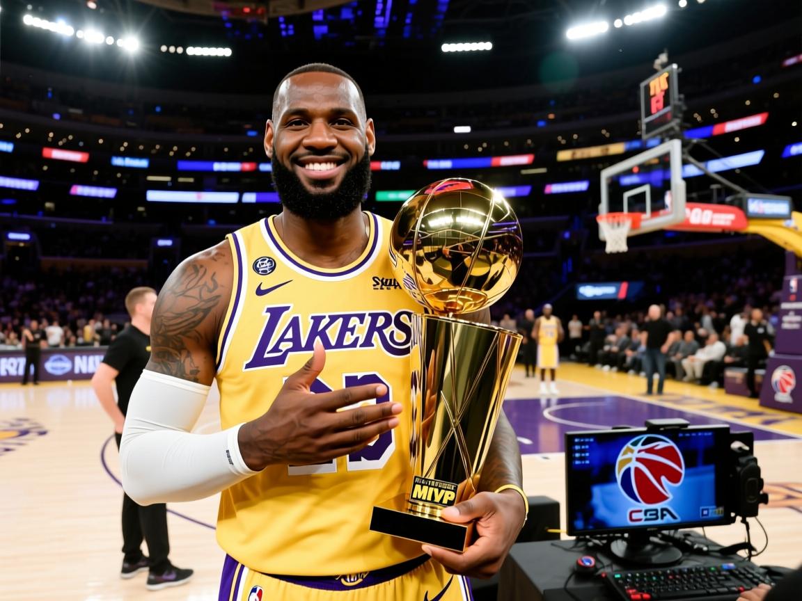 湖人队夺得总冠军，詹姆斯MVP